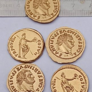 reproductions de monnaies antiques aureus titus gravure à la main au burin et marteau denarii monnaie coin Denarius