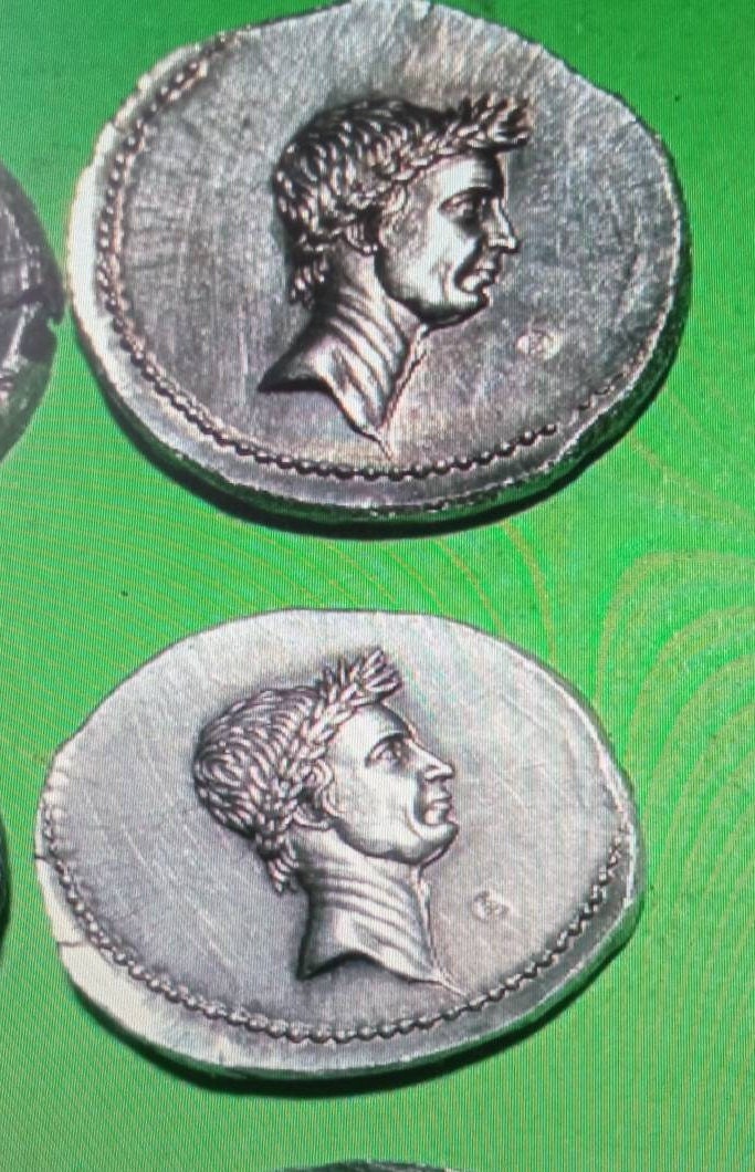 reproductions de monnaies antiques Jules caesar denier gravure à la main au burin et marteau denarii monnaie coin Denarius Jules césar – Image 7