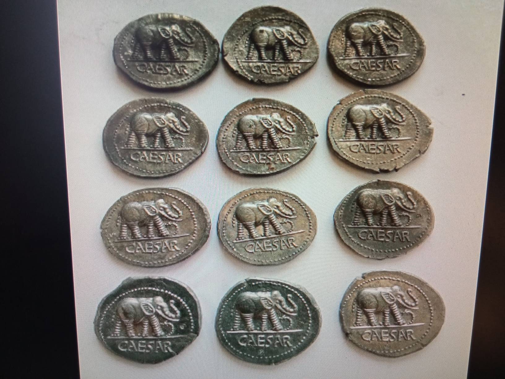 Julius Caesar Elephant Roman Civil War, Ancient Roman Empire Denarius Coin, Silver Plated Coin Replica, Reproduction Roman Coin – Image 6