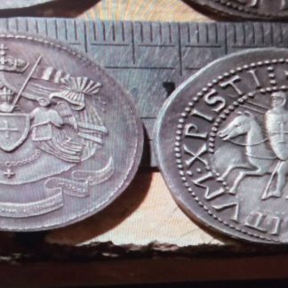 1 Médailles piles sceau des Templiers face armoiries Knights Templar Masonic