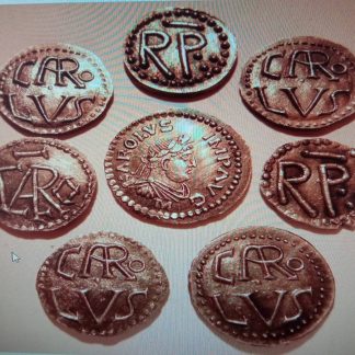 reproductions de monnaies antiques lot de 8 carolingienne Charlemagne Carloma Pepin le Bref