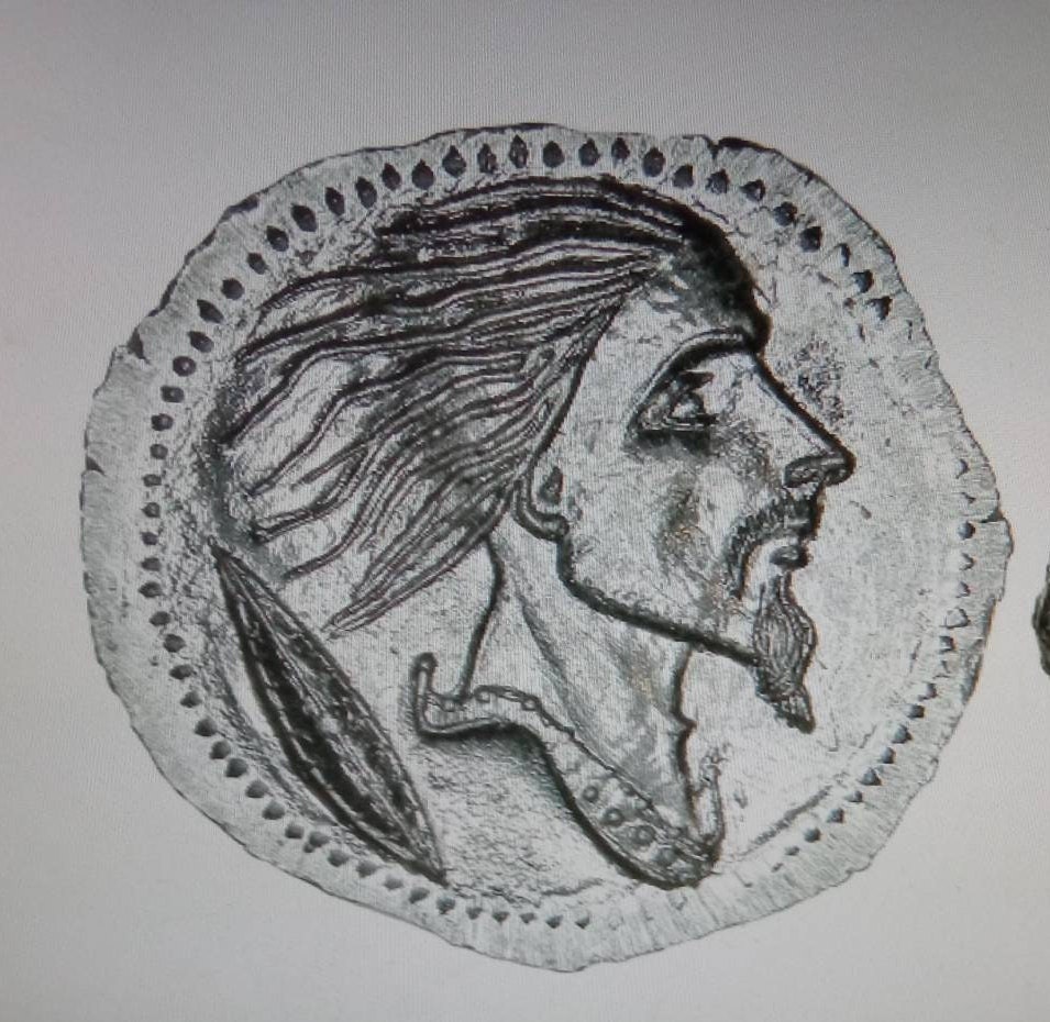 reproductions de monnaies antiques DENIER DE VERCINGETORIX gravure à la main au burin et marteau denarii monnaie coin Denarius