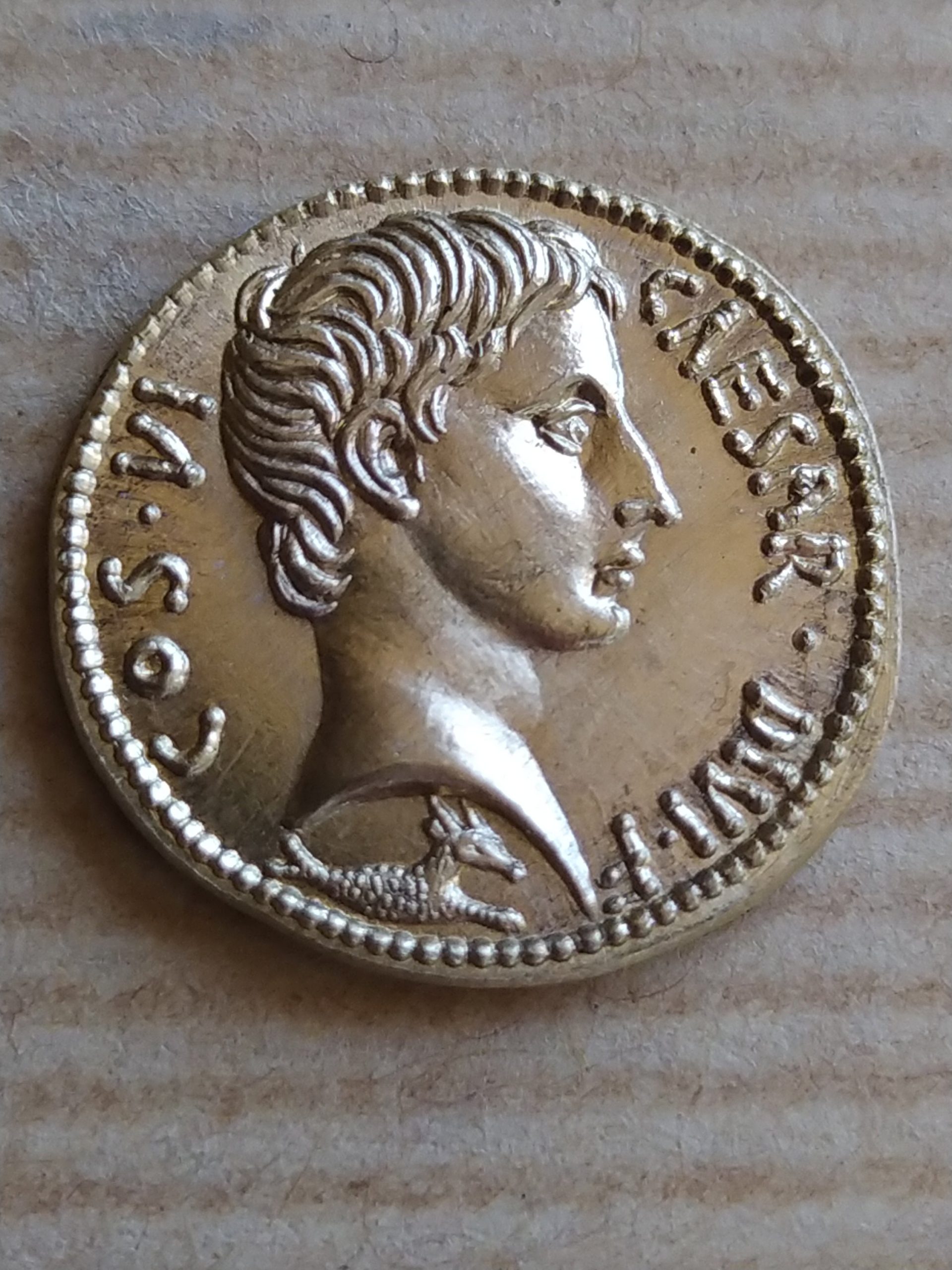 Rare Octavian Augustus Coin, Ancient Roman Empire Denarius Coin, Silver Plated Coin Replica, Reproduction Roman Coin – Image 4