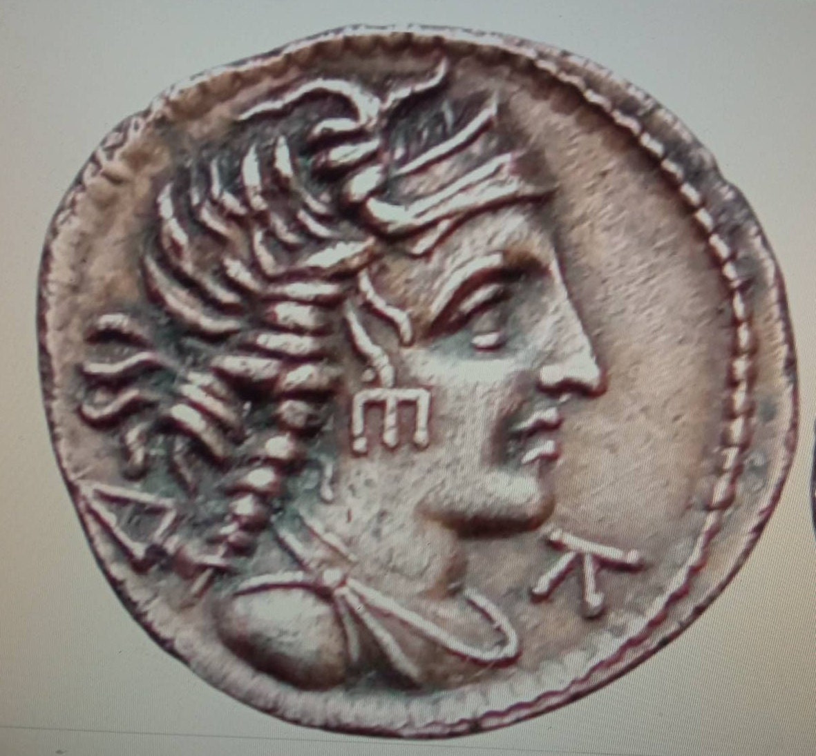 2 boucles d'oreilles reproductions de monnaie grecque antiques denarii monnaie coin Denarius DRACHME MARSEILLE MAZZA crochet argent 925 – Image 5
