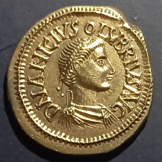 reproductions de monnaies antiques tremissis ou triens Tremisis d'Olybrius 472 ap. J.C.