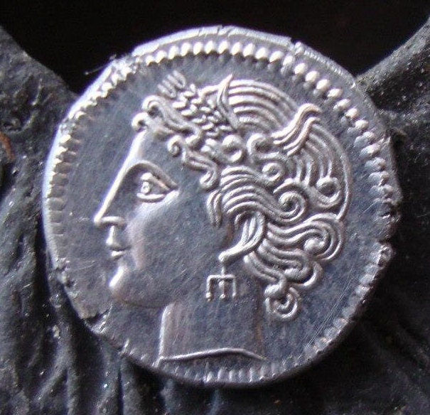 Reproductions de monnaie Grecque antiques denarii monnaie coin Denarius Drachme Glanum obole Ø 16 mm (±) – Image 2