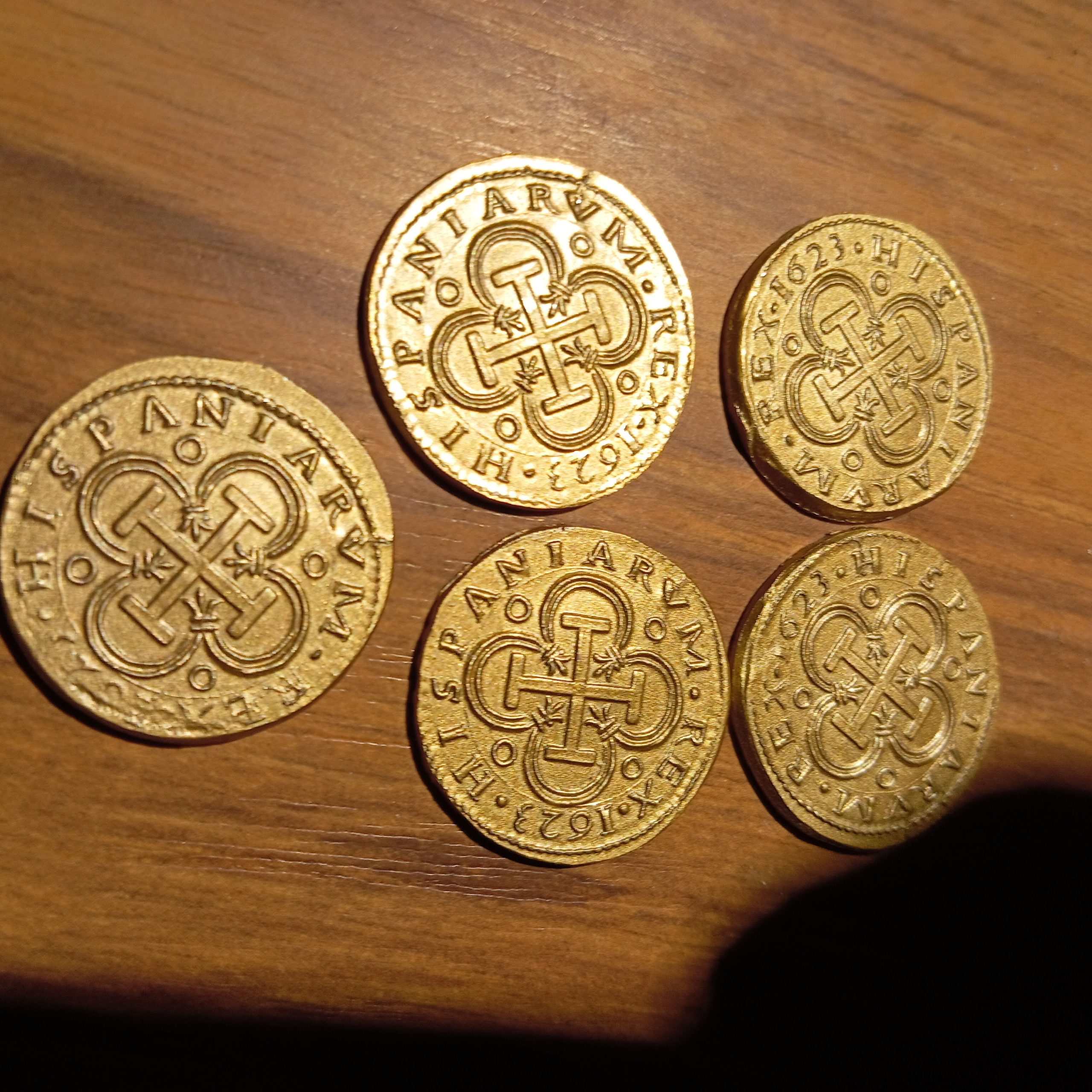 Reproductions de monnaies antiques Double escudos pistole philippe iv d'espagne. Pirate coin. jewelry – Image 6
