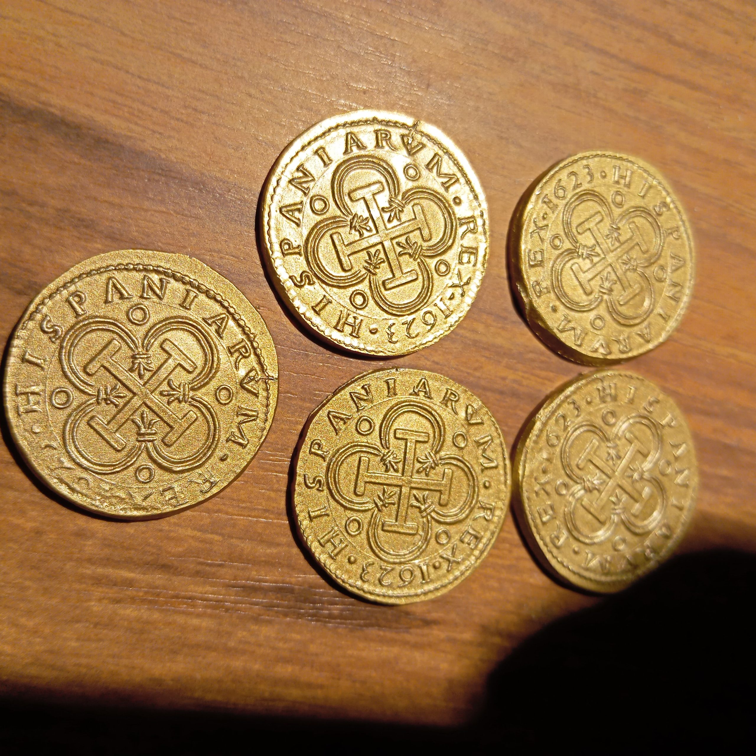 Reproductions de monnaies antiques Double escudos pistole philippe iv d'espagne. Pirate coin. jewelry – Image 4