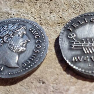 reproductions monnaies antiques Denier en etain d'Hadrien Hadrianvs Hadrian