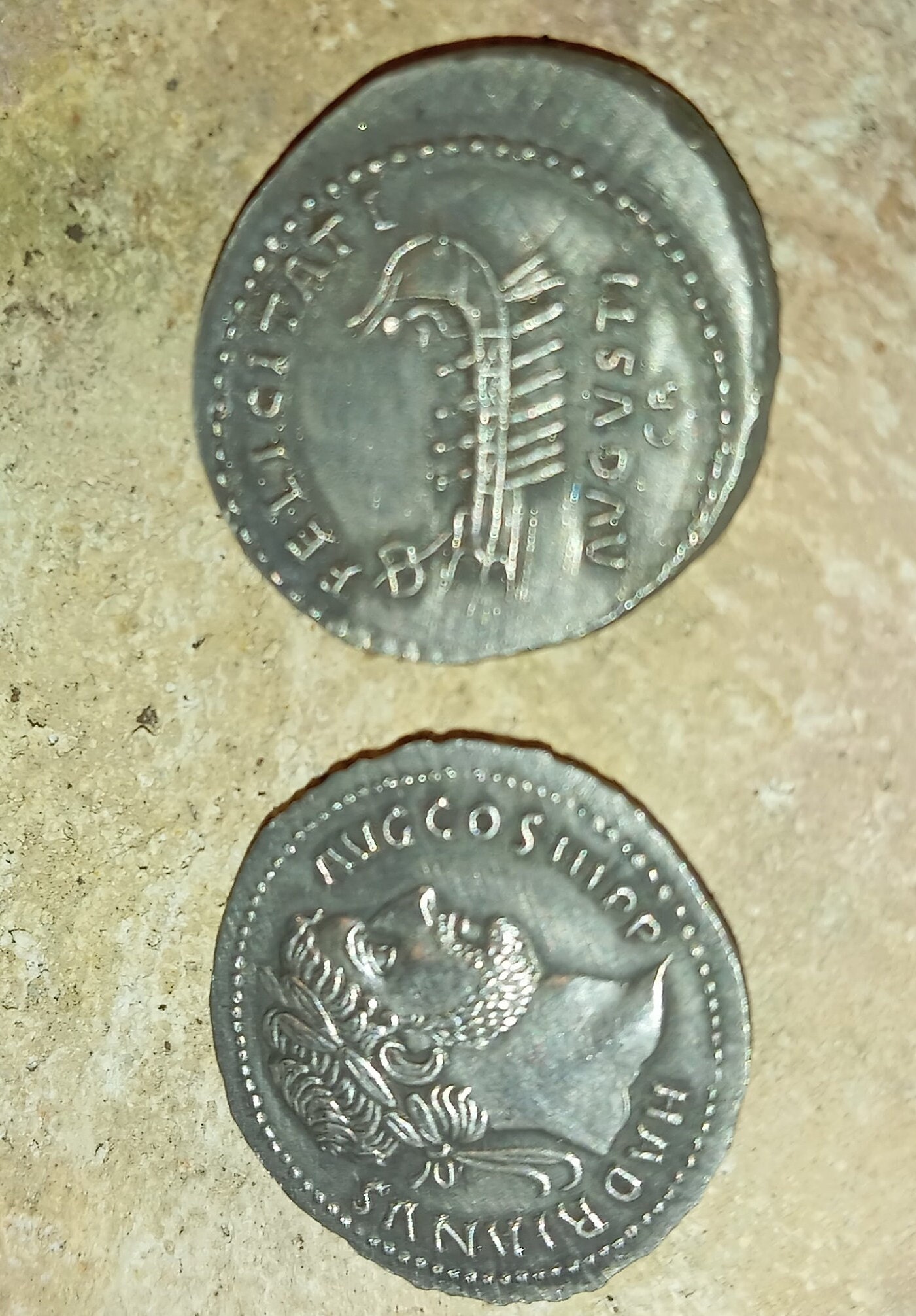 reproductions monnaies antiques Denier en etain d'Hadrien Hadrianvs Hadrian – Image 2