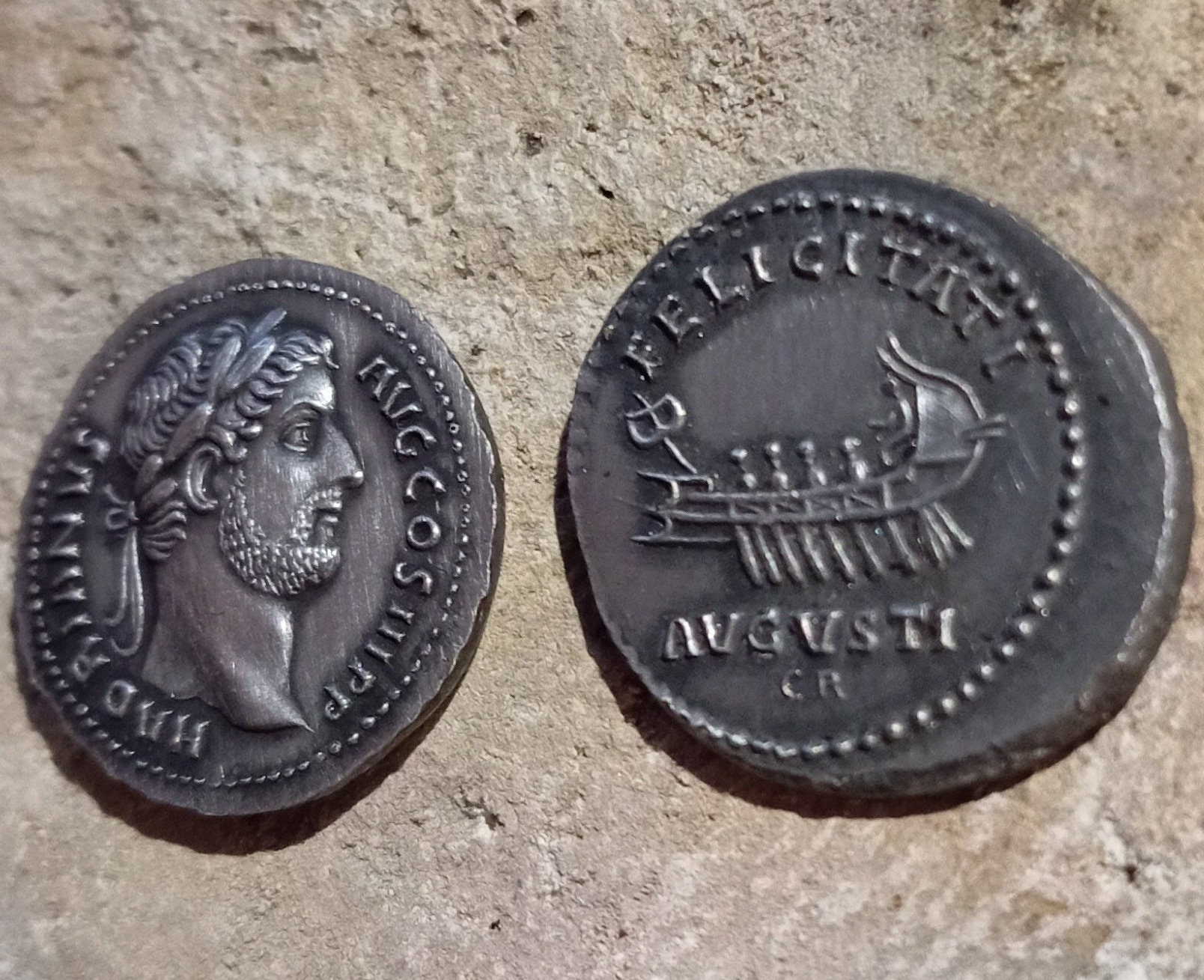 reproductions monnaies antiques Denier en etain d'Hadrien Hadrianvs Hadrian – Image 6