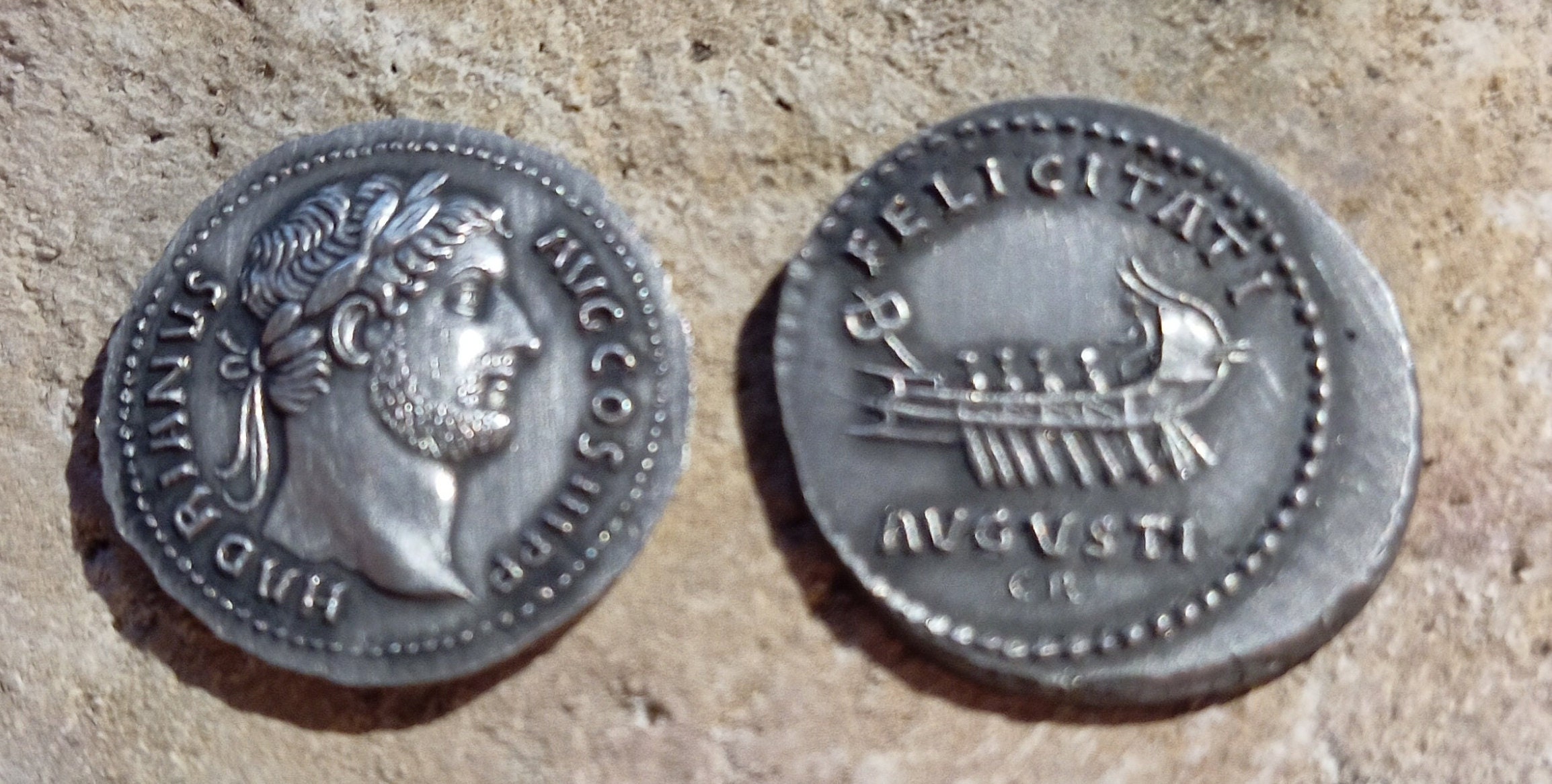 reproductions monnaies antiques Denier en etain d'Hadrien Hadrianvs Hadrian – Image 3