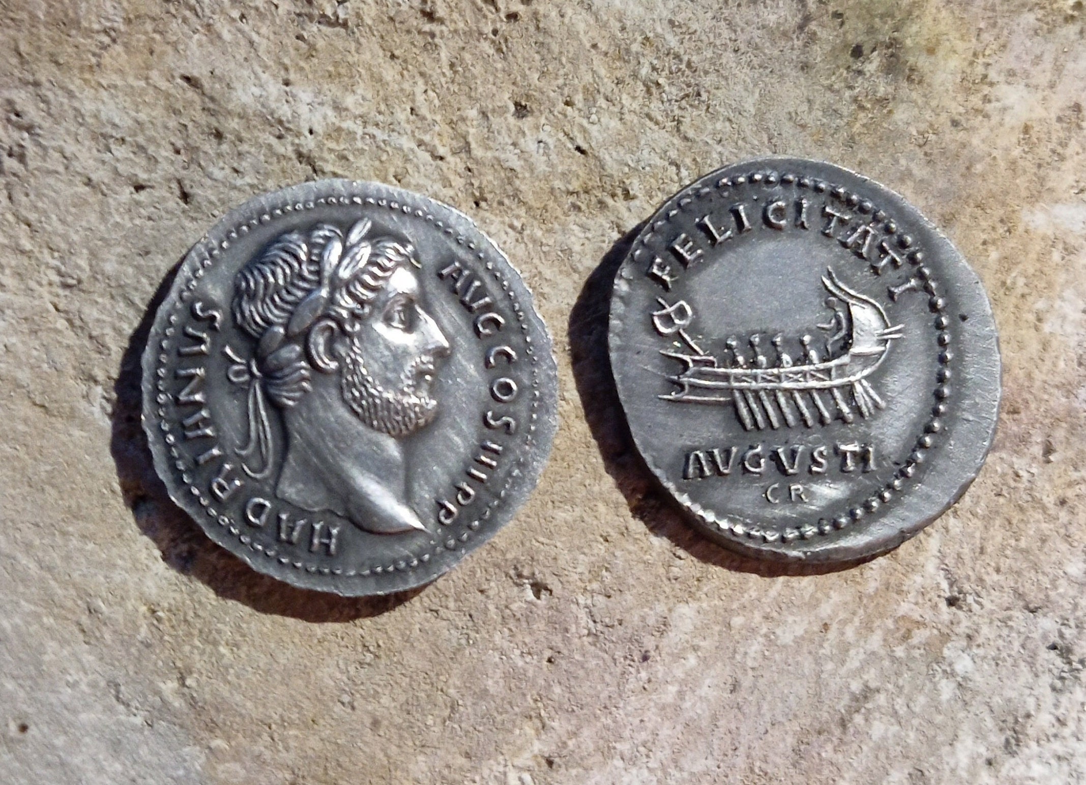 reproductions monnaies antiques Denier en etain d'Hadrien Hadrianvs Hadrian – Image 5