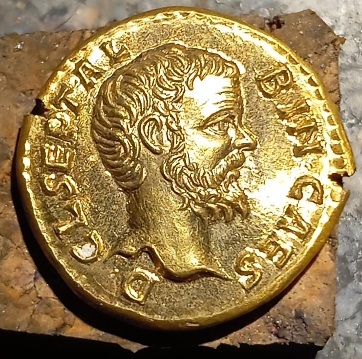 Reproductions de monnaies antiques DENIER Clodius Albinus gravure à la main au burin et marteau denarii monnaie coin Denarius