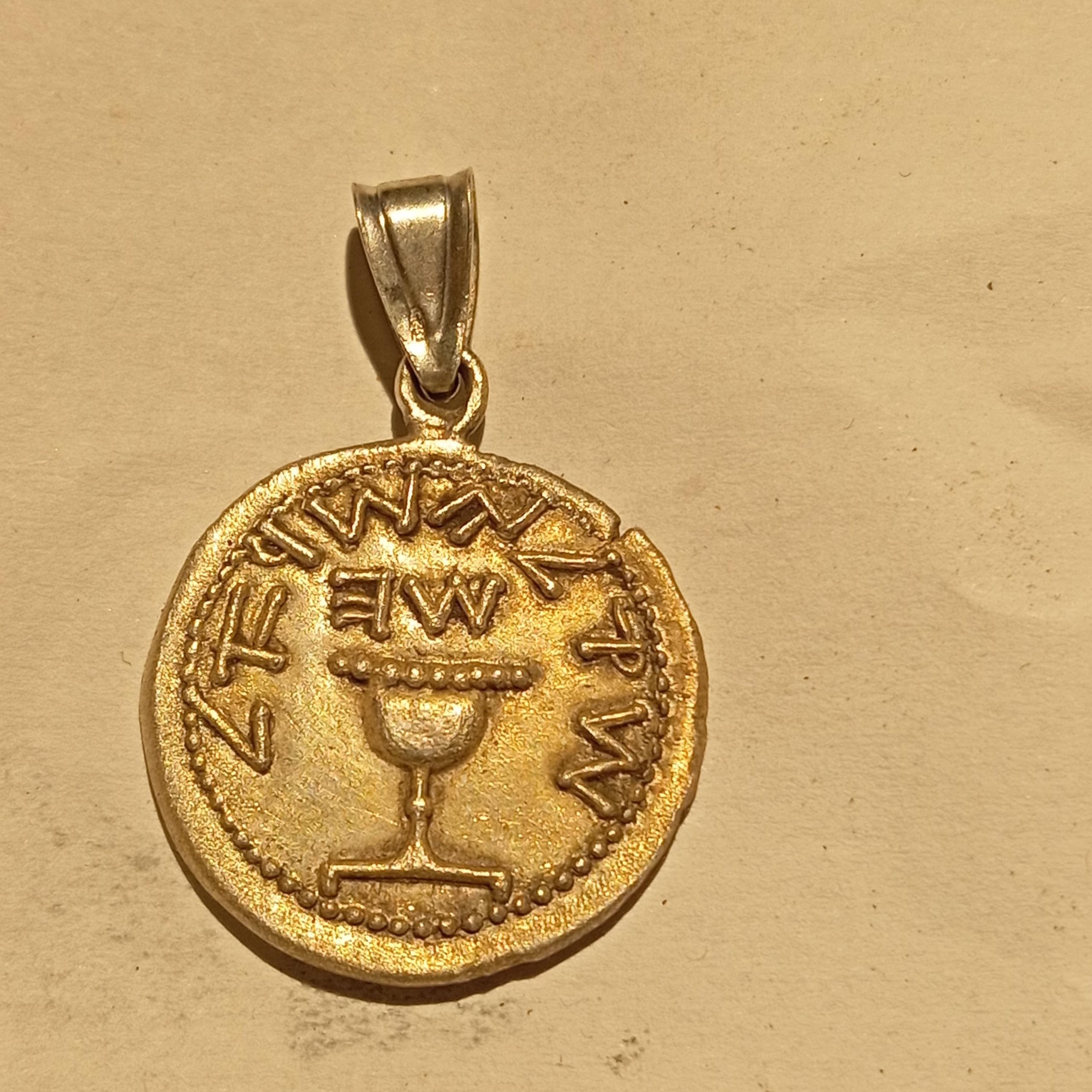 Médaille Argent de la REVOLTE de JUDEE (67-70) Shekel Israel de Jerusalem – Image 2