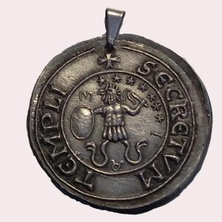 Médaille des Templiers d'Abraxas Dôme du Rocher Knights Templar Masonic plaqué argent