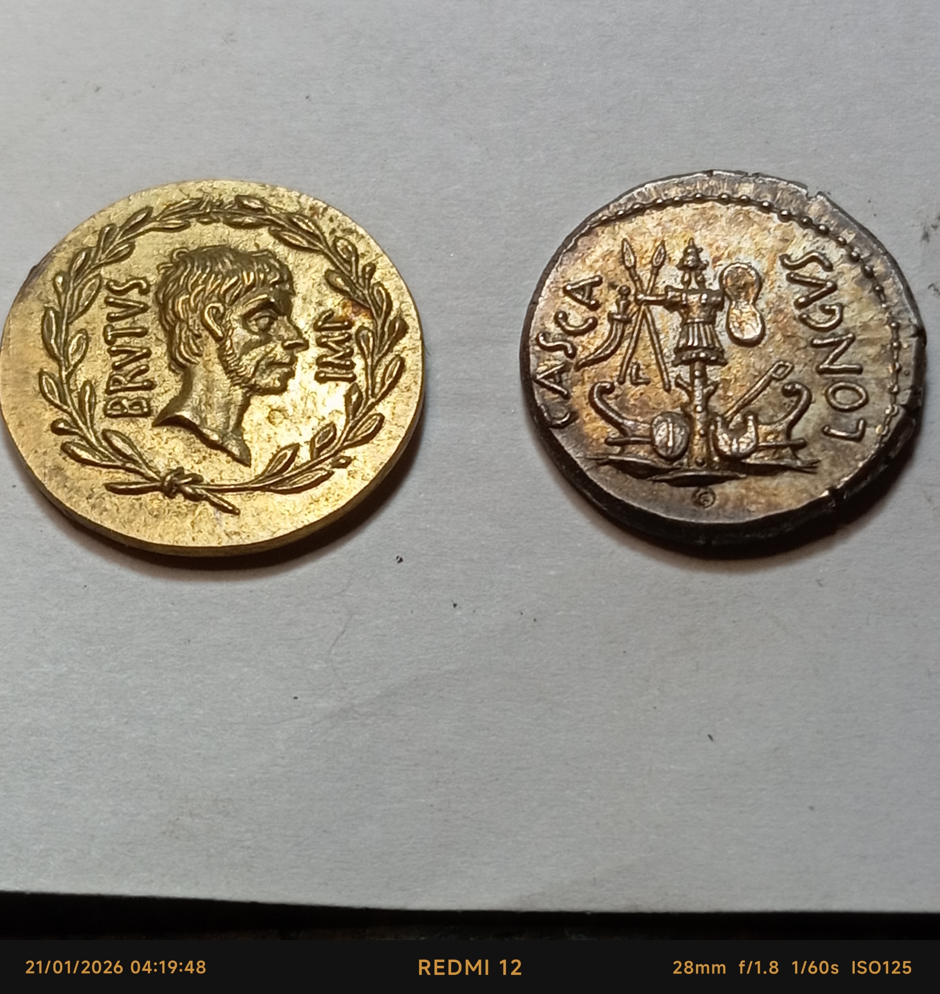 Reproduction Aureus & Denier Brutus "Casca Longus" – Assassinat de César – Image 8