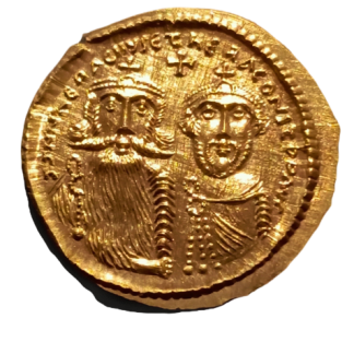 Empire byzantin.610-641, Héraclius Constantin. Solidus, Constantinople. Création originale d'après l'antique.