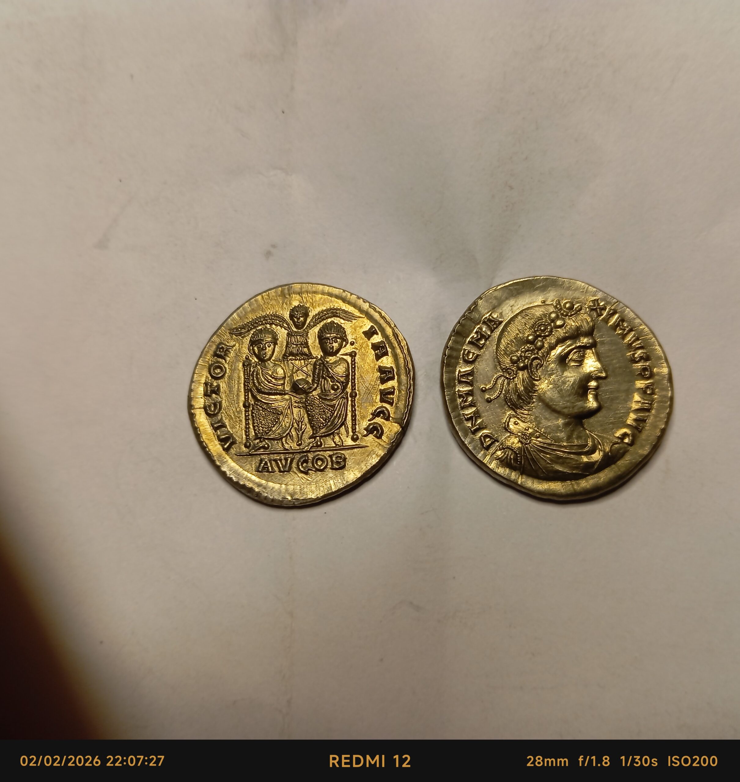 Solidus Magnus Maximus Londinium-Augusta (Londres) Reproduction de Monnaie Rare – Image 9