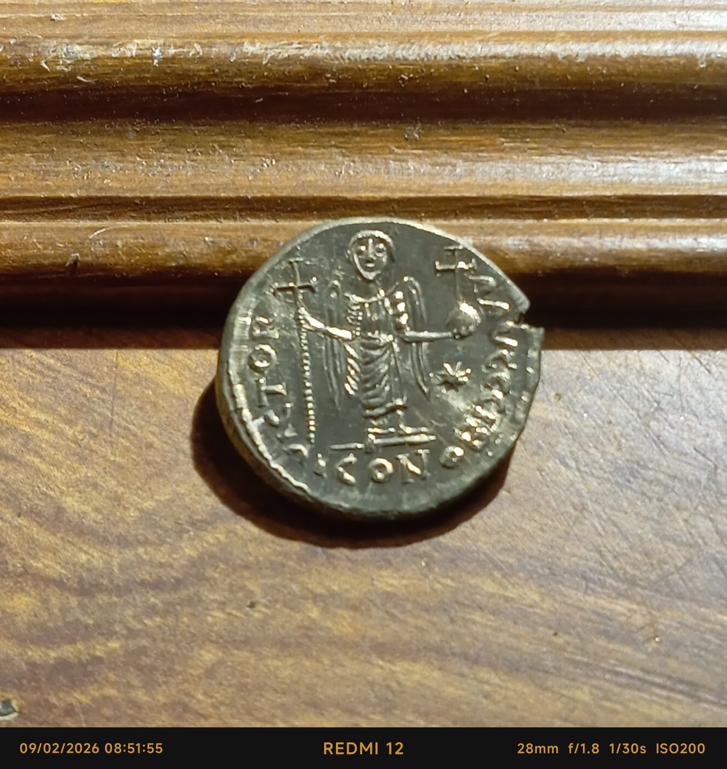 Reproductions de monnaies Théodebert Ier Roi de Metz ou d’Austrasie Solidus ou sou d’or 534-548 – Image 4