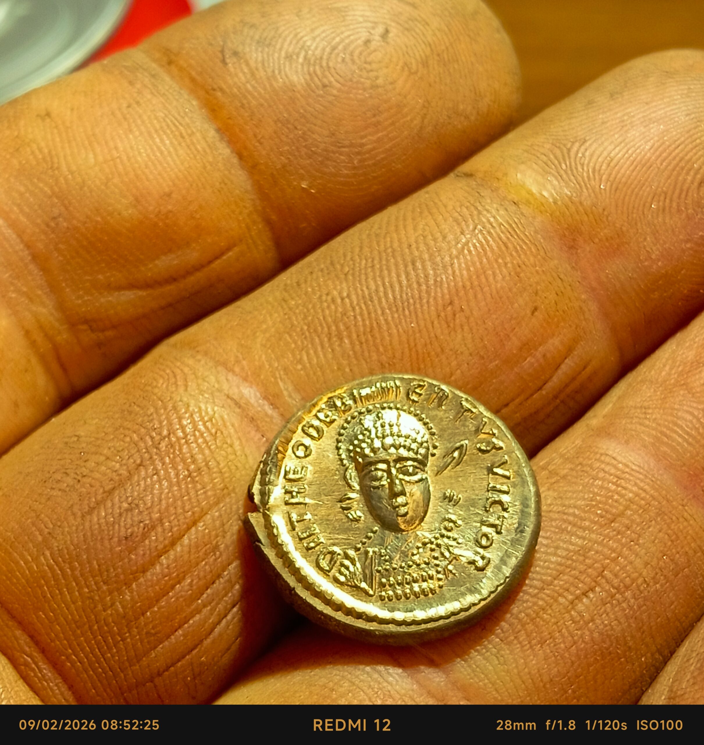 Reproductions de monnaies Théodebert Ier Roi de Metz ou d’Austrasie Solidus ou sou d’or 534-548 – Image 7