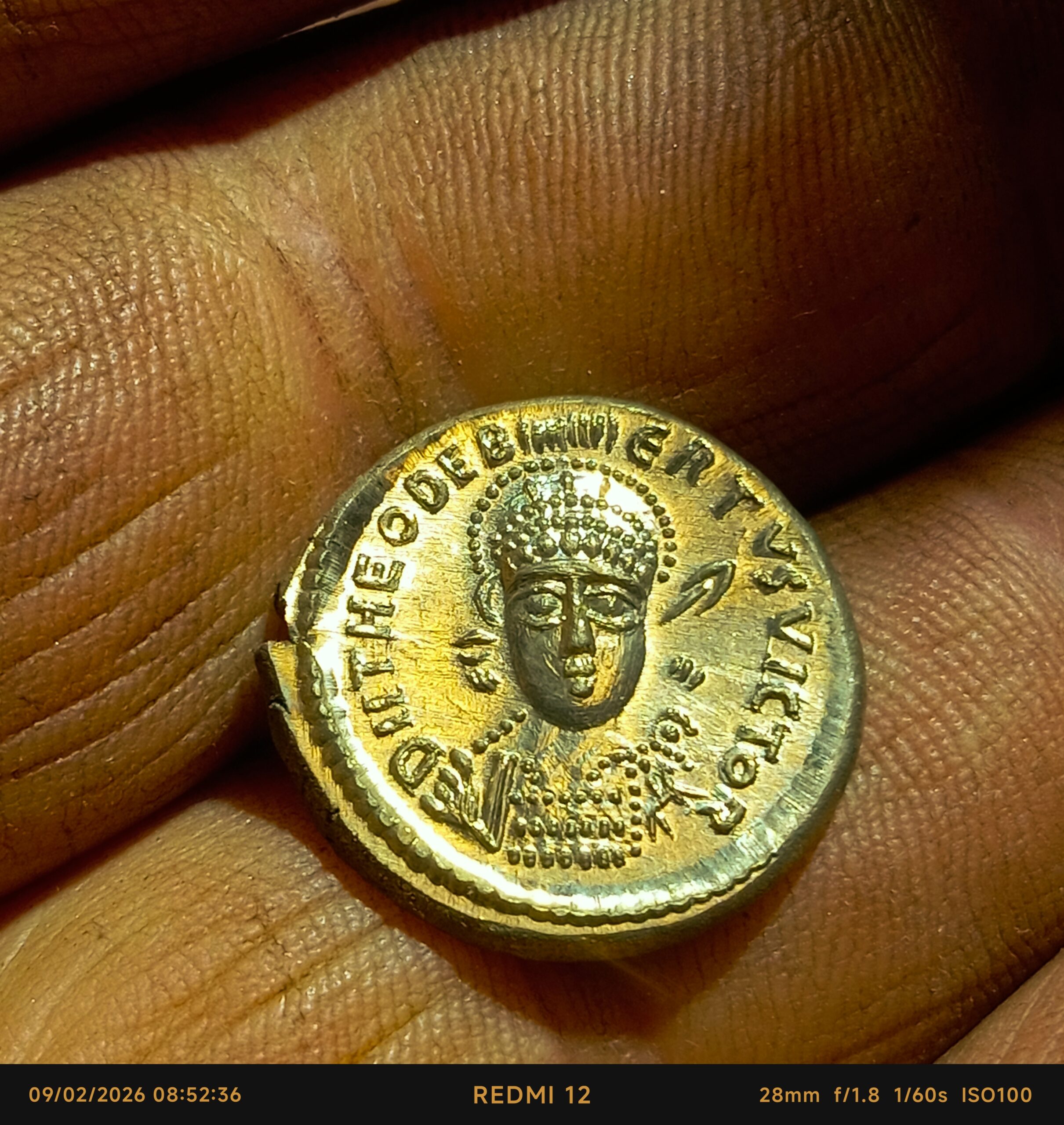 Reproductions de monnaies Théodebert Ier Roi de Metz ou d’Austrasie Solidus ou sou d’or 534-548 – Image 8