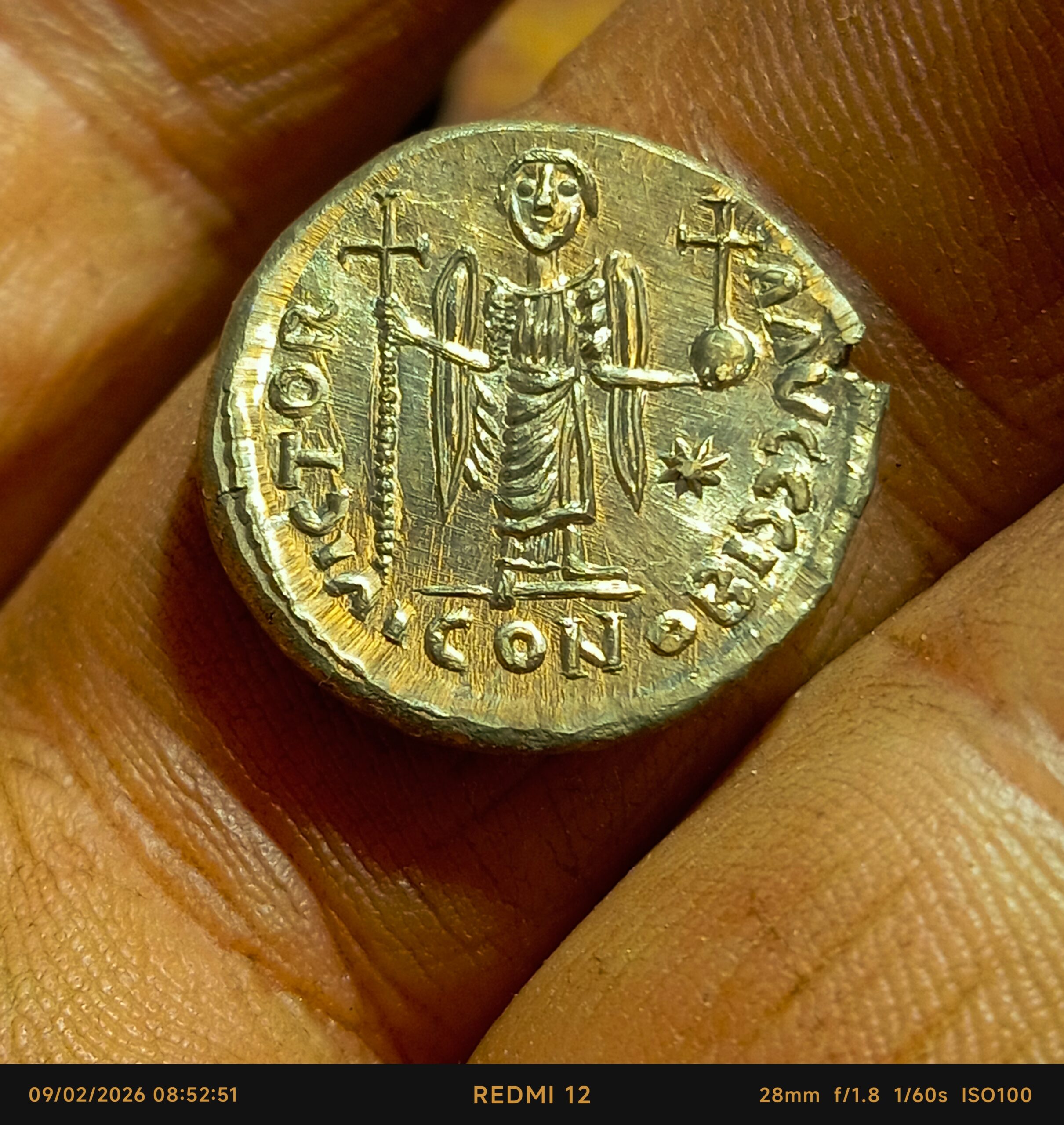 Reproductions de monnaies Théodebert Ier Roi de Metz ou d’Austrasie Solidus ou sou d’or 534-548 – Image 10