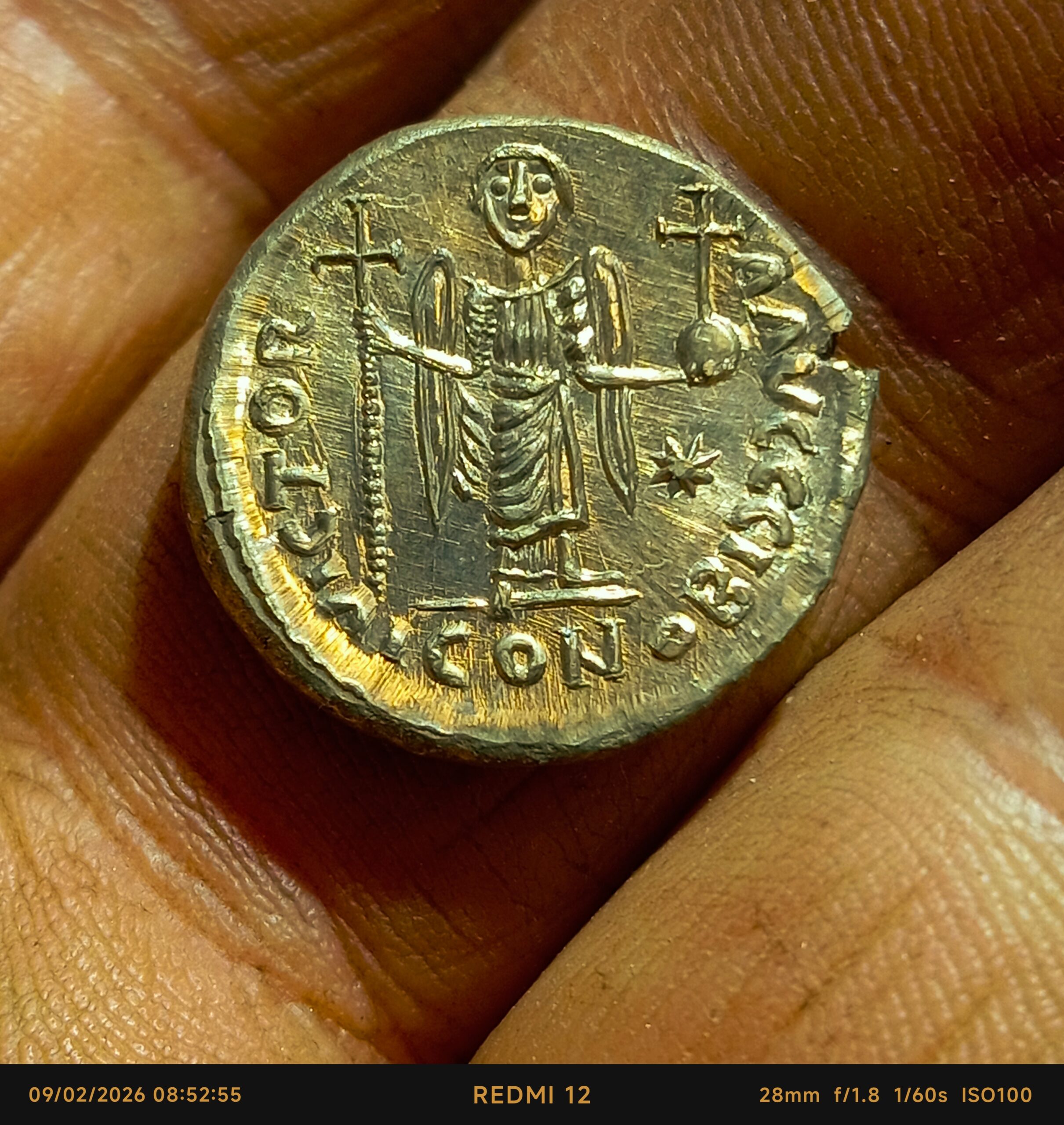 Reproductions de monnaies Théodebert Ier Roi de Metz ou d’Austrasie Solidus ou sou d’or 534-548 – Image 11