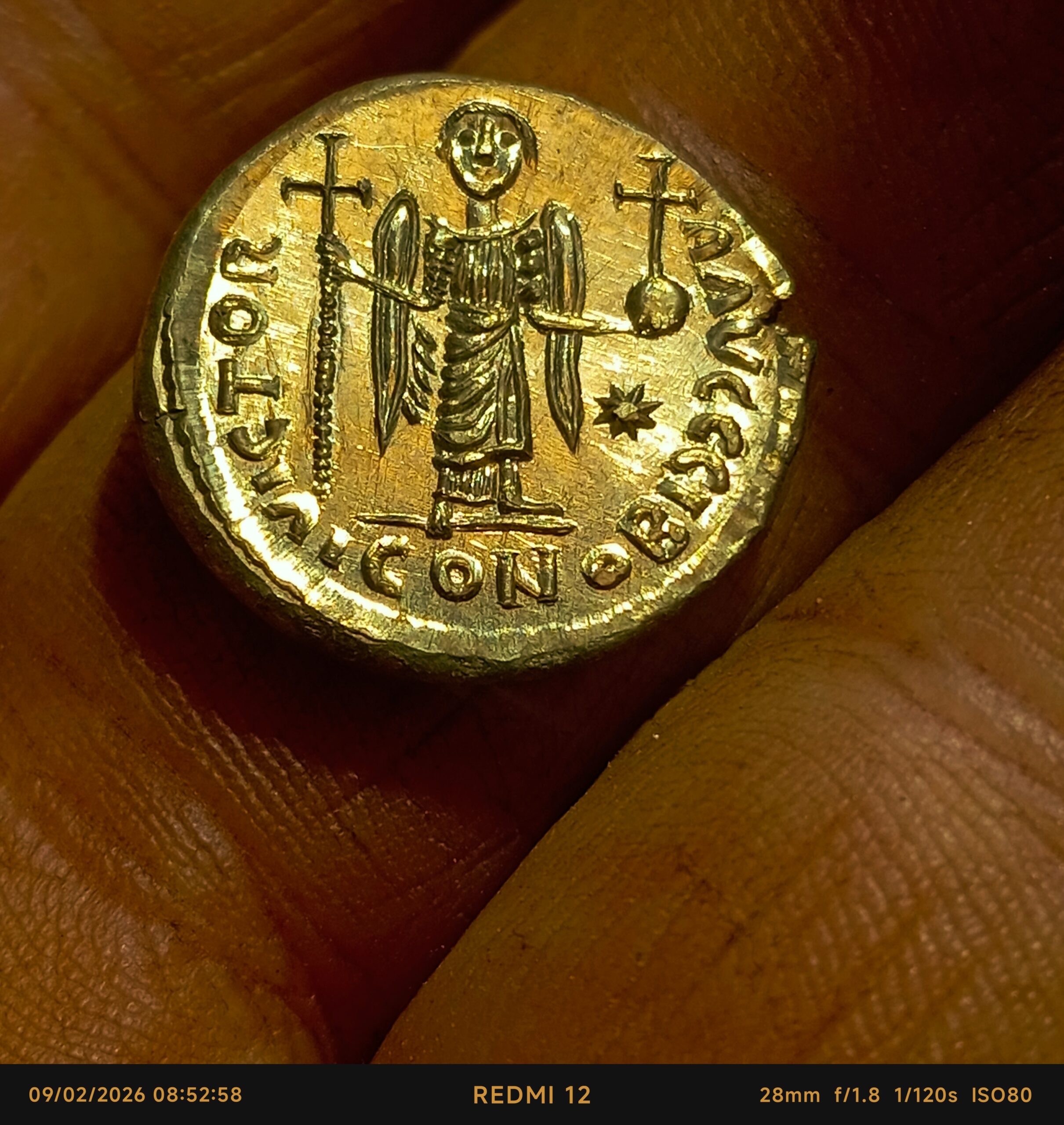 Reproductions de monnaies Théodebert Ier Roi de Metz ou d’Austrasie Solidus ou sou d’or 534-548 – Image 12