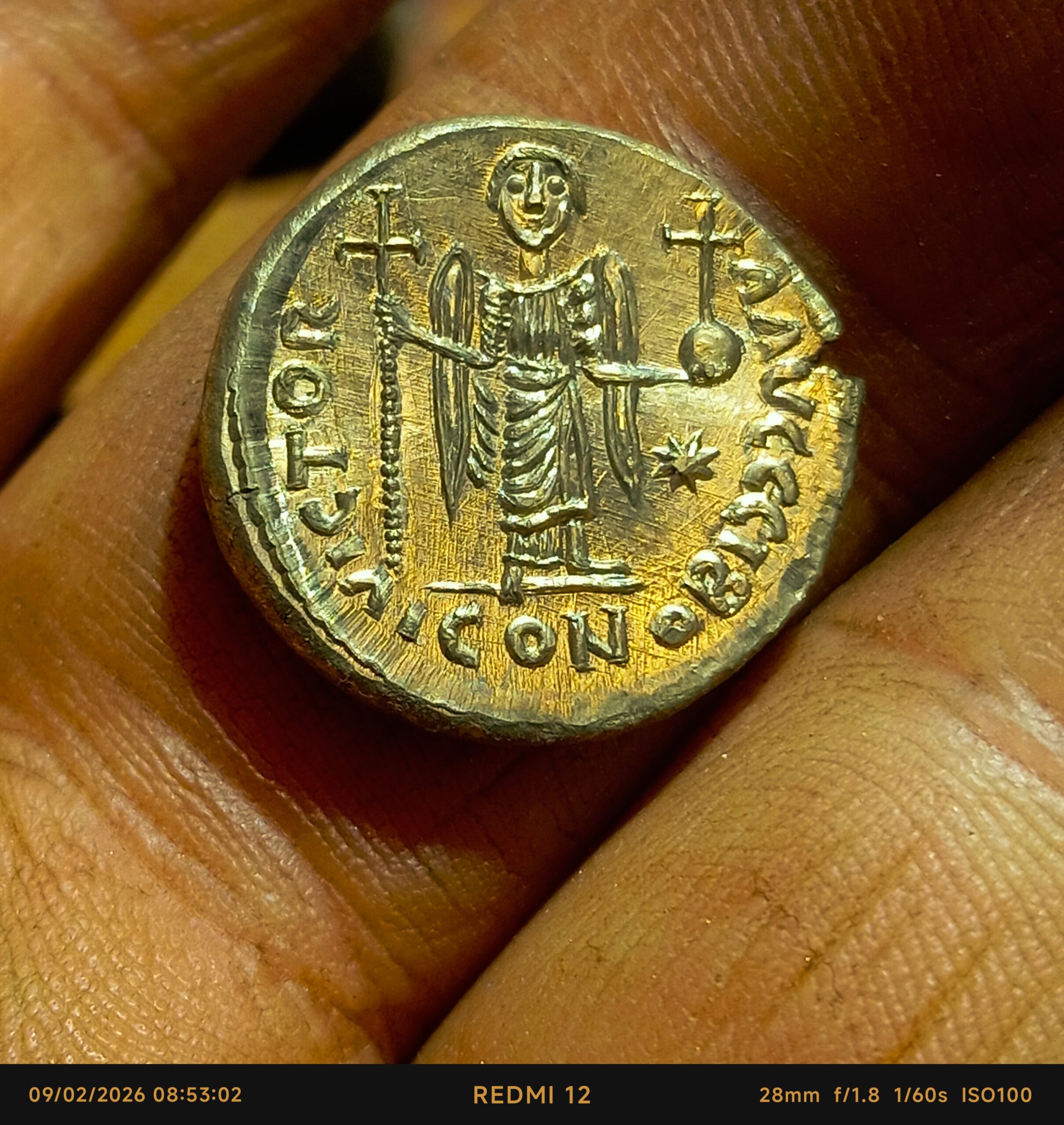 Reproductions de monnaies Théodebert Ier Roi de Metz ou d’Austrasie Solidus ou sou d’or 534-548 – Image 13
