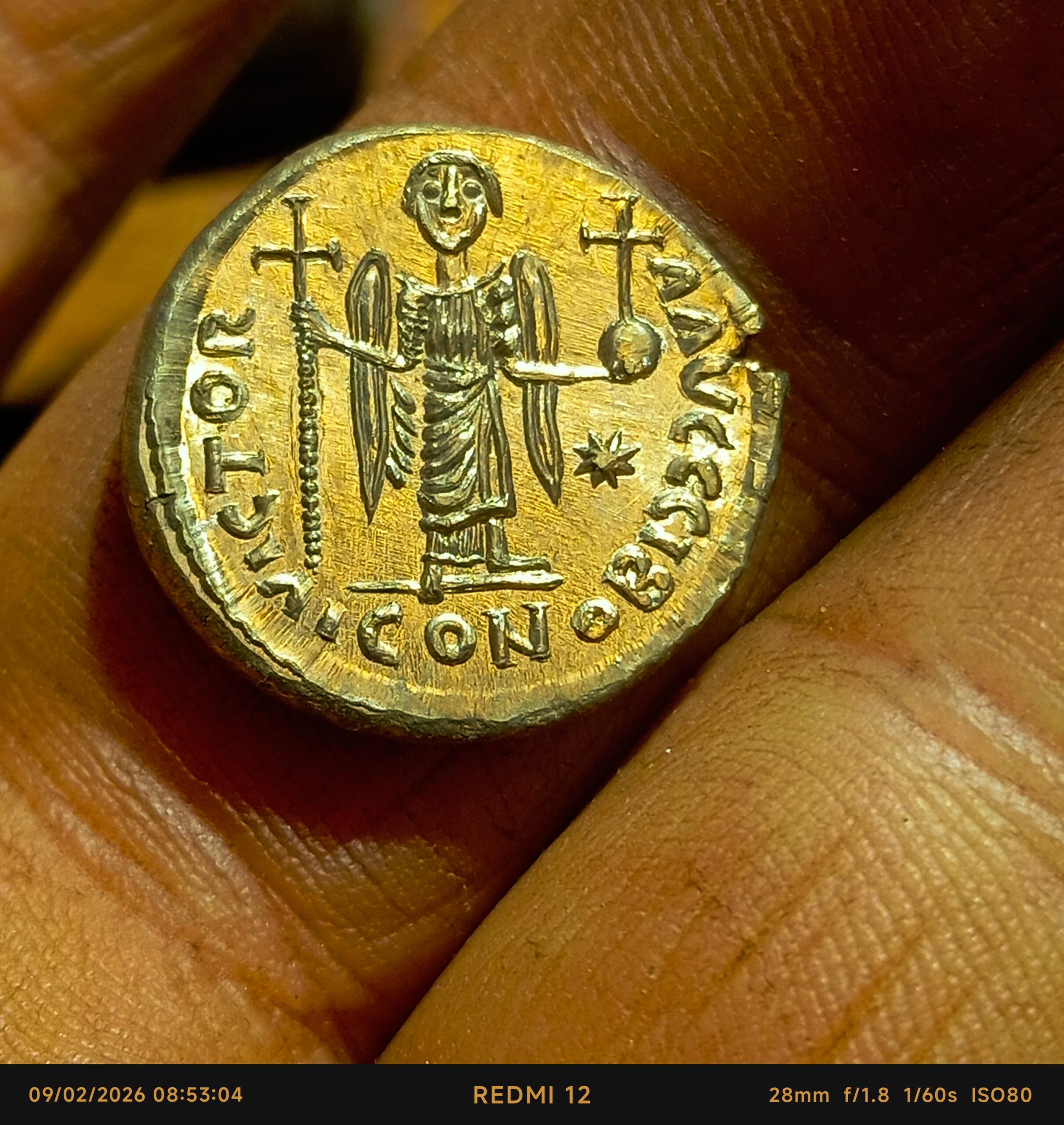 Reproductions de monnaies Théodebert Ier Roi de Metz ou d’Austrasie Solidus ou sou d’or 534-548 – Image 14