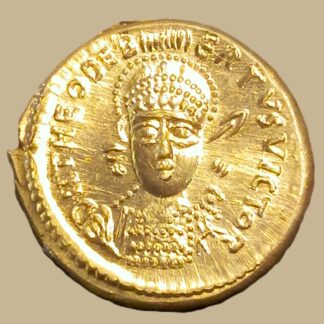 Reproductions de monnaies Théodebert Ier Roi de Metz ou d’Austrasie Solidus ou sou d’or 534-548