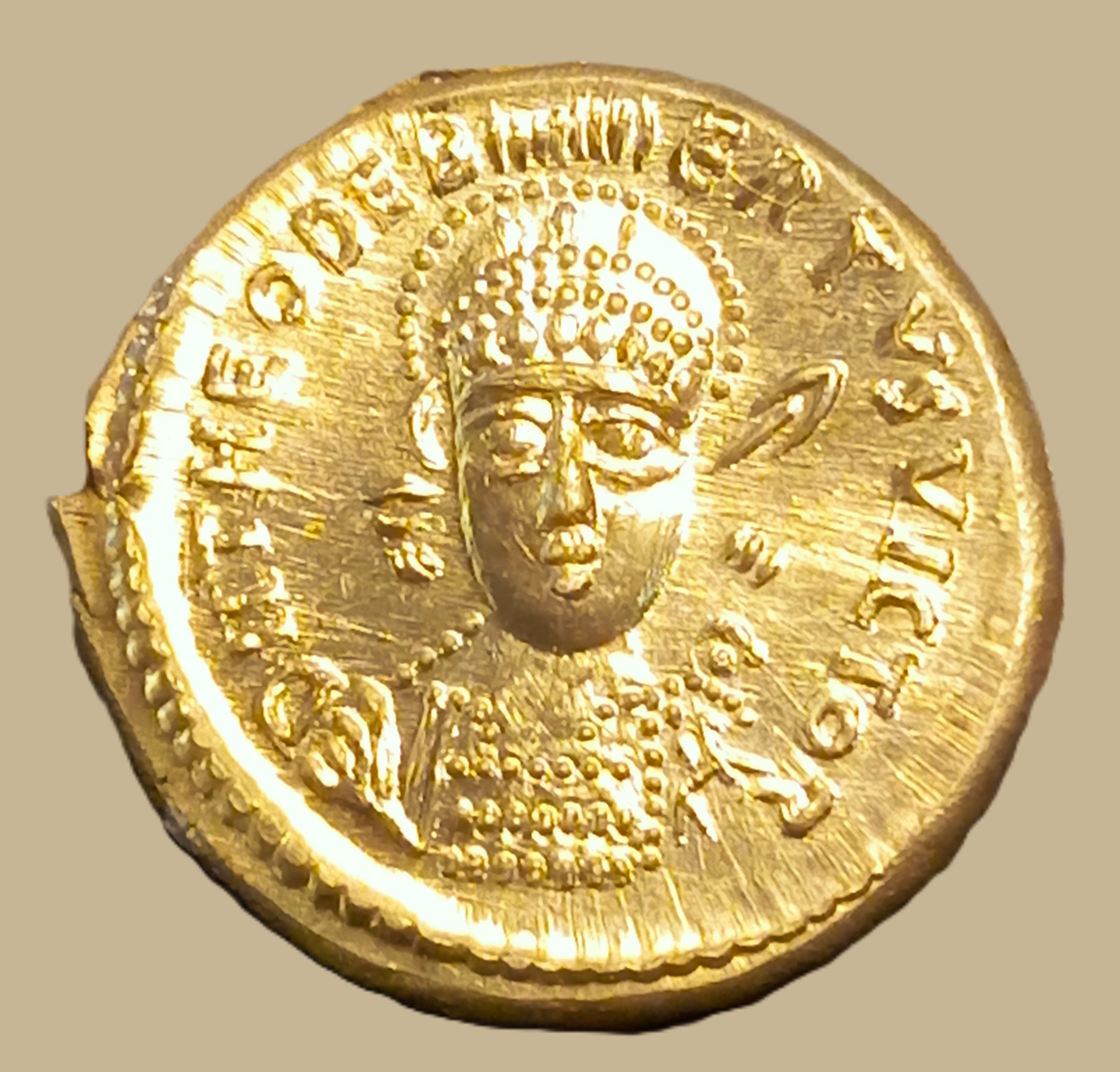 Reproductions de monnaies Théodebert Ier Roi de Metz ou d’Austrasie Solidus ou sou d’or 534-548